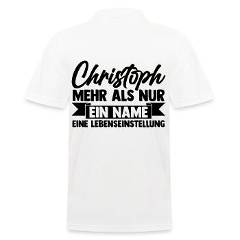 First name Chris Christoph - Men's Polo Shirt - white - Back - Kai (181cm)
