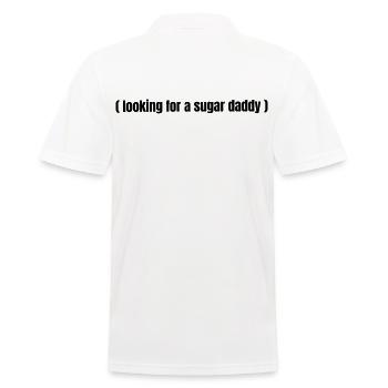 Chercher un sugar daddy – Drôle de diction - Polo Homme - blanc - Dos - Kai (181cm)