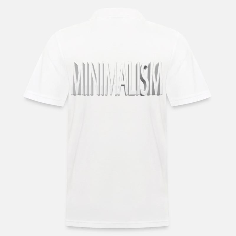 Minimalismus - Männer Poloshirt - Weiß