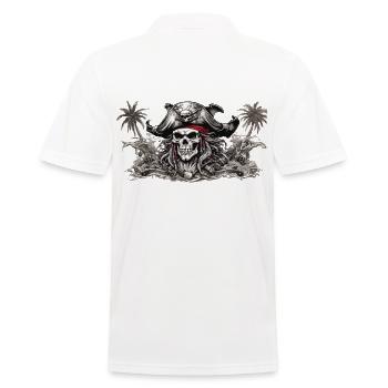 Pirate Jolly Roger Pirate drapeau Skull Pirates - Polo Homme - blanc - Dos - Kai (181cm)