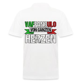 Italien Italiener Vaffanculo - Männer Poloshirt - Weiß - Hinten - Kai (181cm)