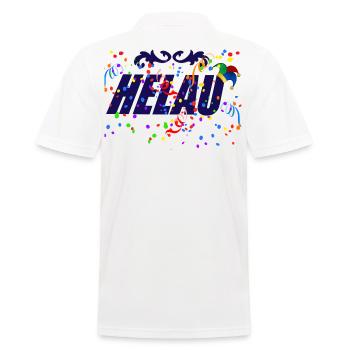 Helau,Fastnacht Fasching Karneval Shirt Kostüm - Männer Poloshirt - Weiß - Hinten - Kai (181cm)