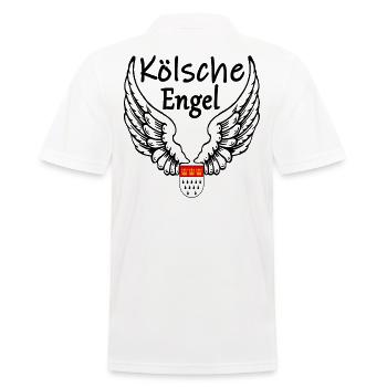Kölsche Engel,Köln Karneval Alaaf Shirt Geschenk - Männer Poloshirt - Weiß - Hinten - Kai (181cm)