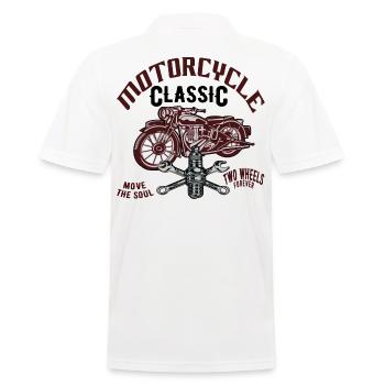 Motorrad Mechaniker Bike Classic,Shirt Oldtimer - Männer Poloshirt - Weiß - Hinten - Kai (181cm)