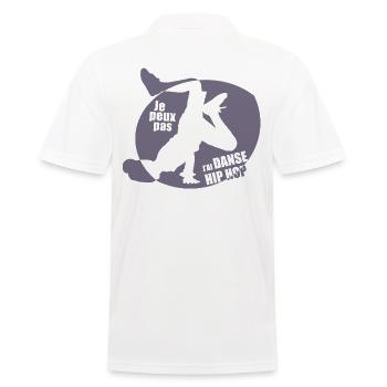 Je peux pas j'ai danse Hip hop fille cours - Polo Homme - blanc - Dos - Kai (181cm)