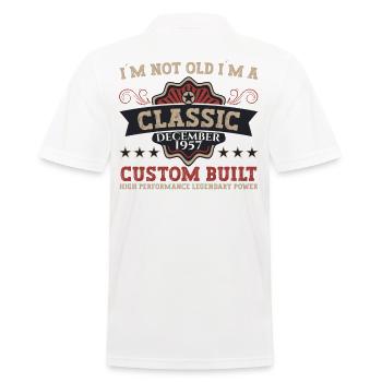 Classique Décembre 1957 - Cadeau de 65e anniversaire - Polo Homme - blanc - Dos - Kai (181cm)