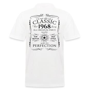 Né en 1968 Janvier 55e anniversaire Homme cadeau - Polo Homme - blanc - Dos - Kai (181cm)