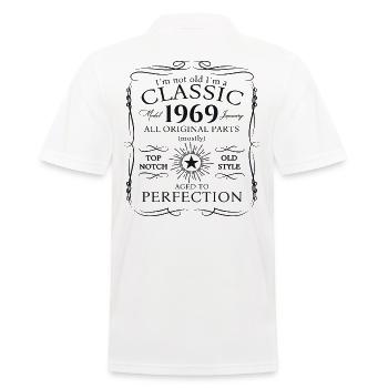 Né en 1969 Janvier 54e anniversaire Homme cadeau - Polo Homme - blanc - Dos - Kai (181cm)