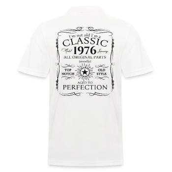Né 1976 Janvier 47e anniversaire Homme cadeau - Polo Homme - blanc - Dos - Kai (181cm)