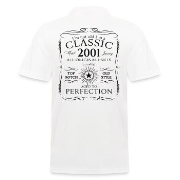 Year 2001 January 22nd birthday Gift man - Men's Polo Shirt - white - Back - Kai (181cm)