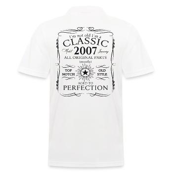 Année 2007 Janvier 16ème anniversaire cadeau homme - Polo Homme - blanc - Dos - Kai (181cm)