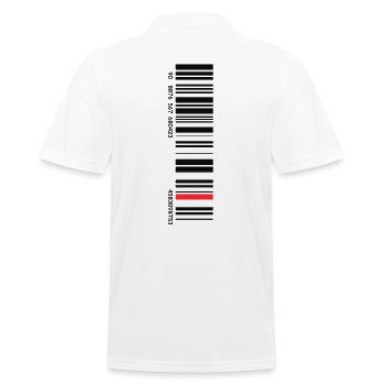 Barcode - Männer Poloshirt - Weiß - Hinten - Kai (181cm)