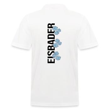 Eisbader Winterschwimmen "winter-vibes" Eisbad - Männer Poloshirt - Weiß - Hinten - Kai (181cm)