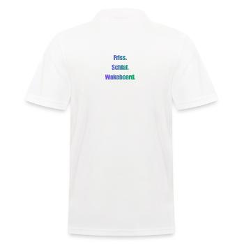 Friss Schlaf Wakeboard - Männer Poloshirt - Weiß - Hinten - Kai (181cm)