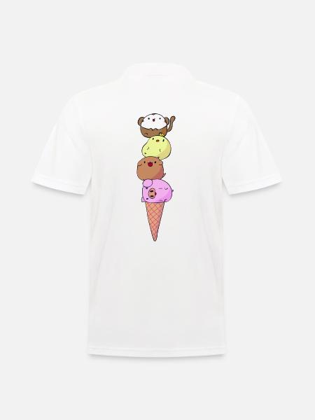 FUNNY ANIMALS - Men's Polo Shirt - white