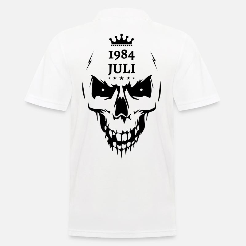 Juli 1984 Totenkopf - Männer Poloshirt - Weiß