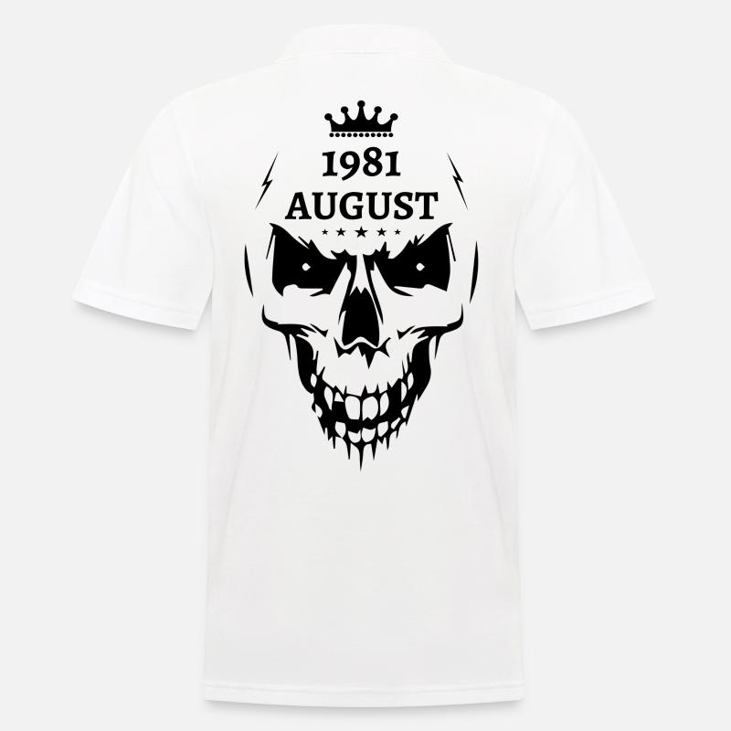 August 1981 Totenkopf - Männer Poloshirt - Weiß