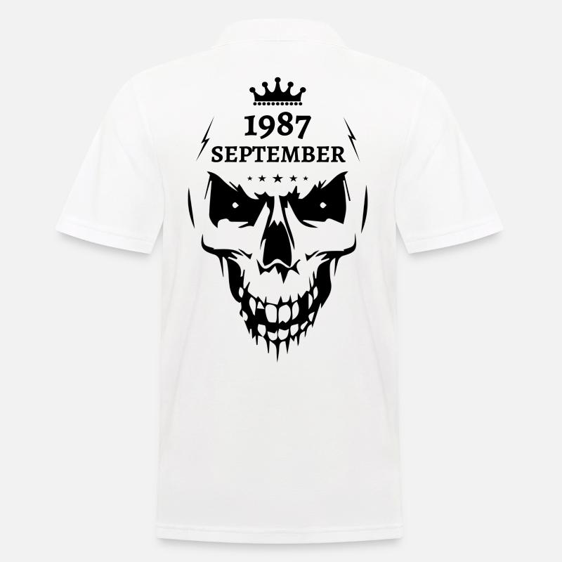 September 1987 Totenkopf - Männer Poloshirt - Weiß