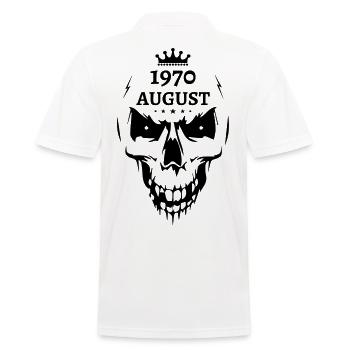 August 1970 Totenkopf - Männer Poloshirt - Weiß - Hinten - Kai (181cm)