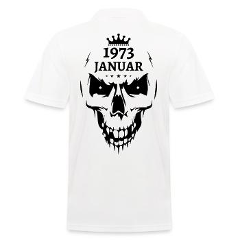 Januar 1973 Totenkopf - Männer Poloshirt - Weiß - Hinten - Kai (181cm)