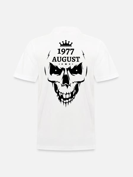 August 1977 Totenkopf - Männer Poloshirt - Weiß