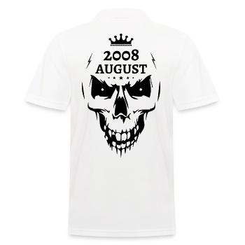 August 2008 Totenkopf - Männer Poloshirt - Weiß - Hinten - Kai (181cm)