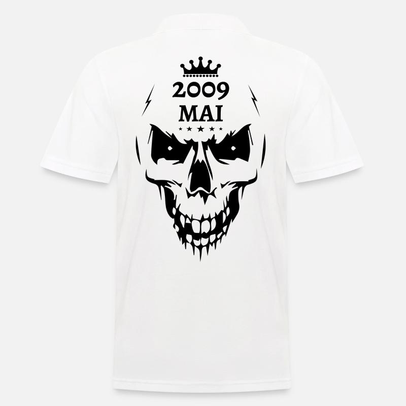 Mai 2009 Totenkopf - Männer Poloshirt - Weiß