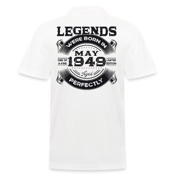 Legends 1949 Jahrgang 1949 75. Geburtstag 1949 - Männer Poloshirt - Weiß - Hinten - Kai (181cm)