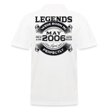 Légende Mai 2006 Millésime 2006 Anniversaire 2006 - Polo Homme - blanc - Dos - Kai (181cm)