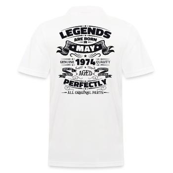 Légende Mai 1974 Millésime 1974 Anniversaire 1974 - Polo Homme - blanc - Dos - Kai (181cm)