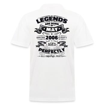 Légende Mai 2006 Millésime 2006 Anniversaire 2006 - Polo Homme - blanc - Dos - Kai (181cm)
