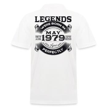 Légende Mai 1979 Millésime 1979 Anniversaire 1979 - Polo Homme - blanc - Dos - Kai (181cm)