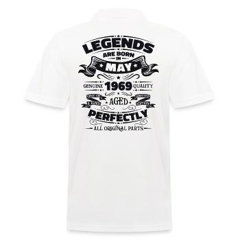 Légende Mai 1969 Millésime 1969 Anniversaire 1969 - Polo Homme - blanc - Dos - Kai (181cm)