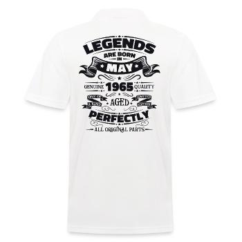 Légende Mai 1965 Millésime 1965 Anniversaire 1965 - Polo Homme - blanc - Dos - Kai (181cm)