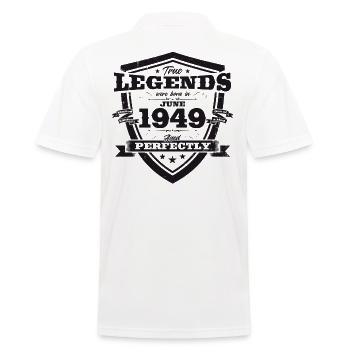 Legende Juni 1949 Jahrgang 1949 Geburtstag 1949 - Männer Poloshirt - Weiß - Hinten - Kai (181cm)