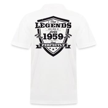 Original Juni 1959 Jahrgang 1959 Geburtstag 1959 - Männer Poloshirt - Weiß - Hinten - Kai (181cm)