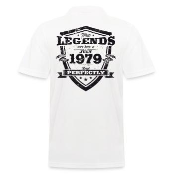 45th Birthday Original 1979 Vintage 1979 - Men's Polo Shirt - white - Back - Kai (181cm)