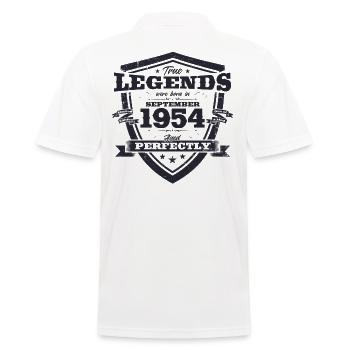 70e anniversaire Original août 1954 Né en 1954 - Polo Homme - blanc - Dos - Kai (181cm)