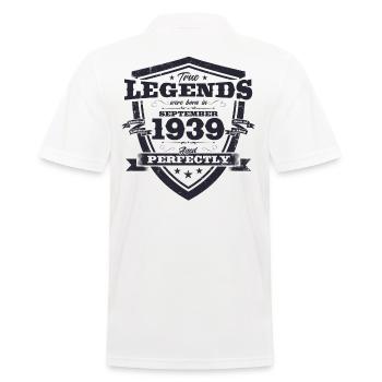 85th Birthday Original August 1939 Born 1939 - Men's Polo Shirt - white - Back - Kai (181cm)