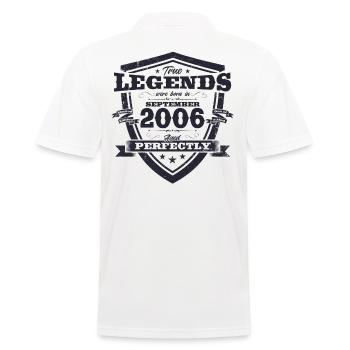 18th Birthday Original Legend 2006 Vintage 2006 - Men's Polo Shirt - white - Back - Kai (181cm)
