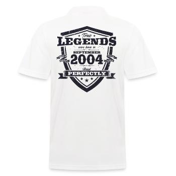 20th Birthday Original Legend 2004 Vintage 2004 - Men's Polo Shirt - white - Back - Kai (181cm)