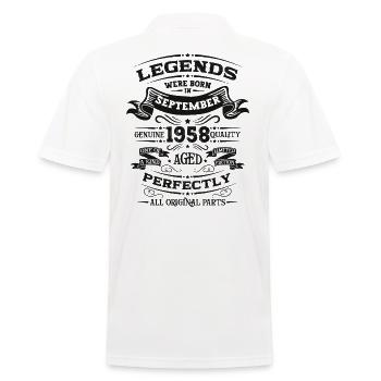 66e anniversaire Légende Septembre 1958 Volume 58 - Polo Homme - blanc - Dos - Kai (181cm)
