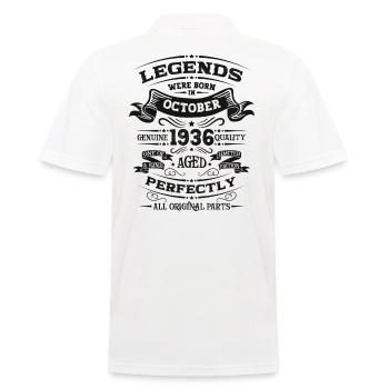 88e anniversaire Original octobre 1936 Né en 1936 - Polo Homme - blanc - Dos - Kai (181cm)