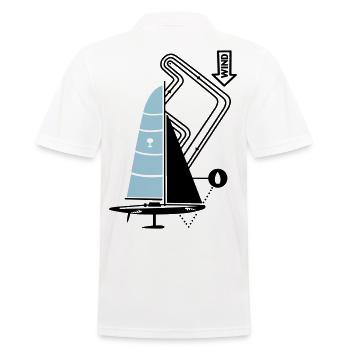 Parcours de régate moderne de voilier Yacht Yacht - Polo Homme - blanc - Dos - Kai (181cm)