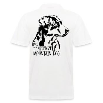 Loved by an Appenzell Mountain Dog Hunde Wilsigns - Männer Poloshirt - Weiß - Hinten - Kai (181cm)