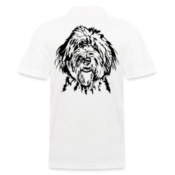 Bobtail Portrait Hunde Hund Sheepdog Wilsigns - Männer Poloshirt - Weiß - Hinten - Kai (181cm)