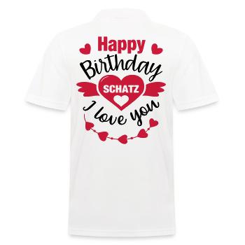 Félicitation de cadeau d'anniversaire petite amie copain - Polo Homme - blanc - Dos - Kai (181cm)