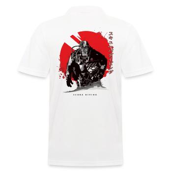 Diver in front of sun Japanese gift - Men's Polo Shirt - white - Back - Kai (181cm)