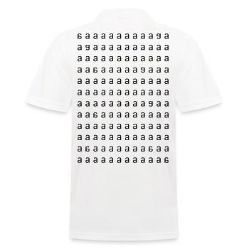 a a a a a a a a a - Men's Polo Shirt - white - Back - Kai (181cm)