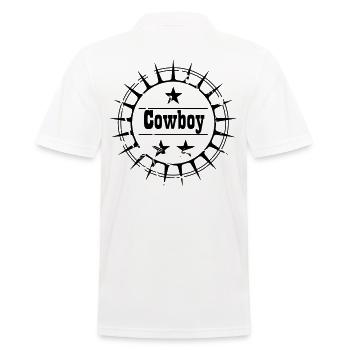 Button Cowboy - Men's Polo Shirt - white - Back - Kai (181cm)